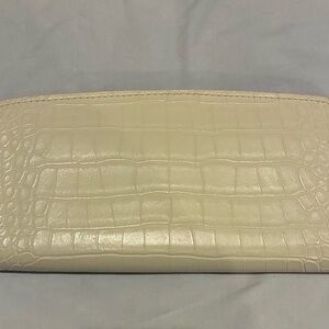 A New Day Cream Crocodile-Embossed Clutch